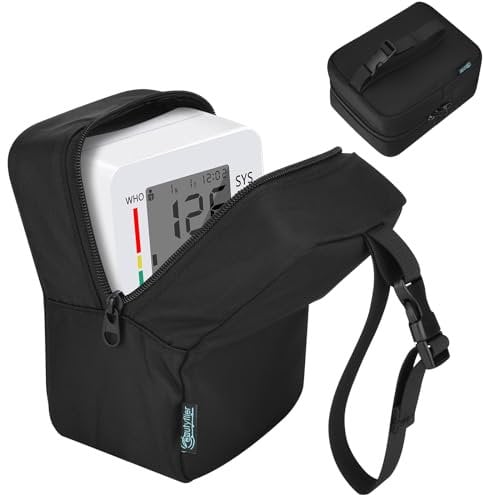 Beautyflier Carrying Case Replacement for iHealth Track Smart Upper Arm Blood Pressure Monitor, Bluetooth Blood Pressure Cuff Machine, Travel Storage Bag (Bag Only), Black, Travel