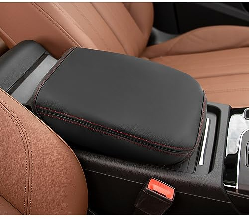 BIXUAN Q5 2024 compatible avec A*udi Q5 FY 2018-2023 2024, housse d'accoudoir central pour console centrale, housse d'accoudoir intérieur, accessoires de protection, rembourrage en cuir