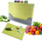 Ruspela Chopping Board Plastic, 4pcs Food Grade PP Chopping Boards Set with Stand Professional Index Cutting Boards Set for Kitchen/Cutting Meat, Fish, Vegetables