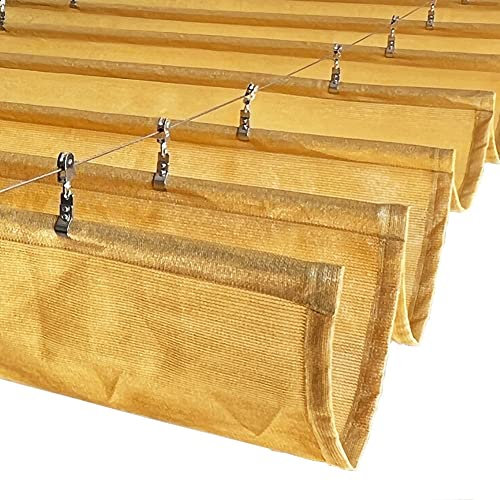 Couverture d'ombrage rétractable (sans Poteau de Support), Fil Coulissant extérieur, Voile de Protection Solaire, auvent de Rechange pour pergola, Toit de Tente pour pergola en Bois, Grille