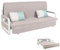 Mendler Schlafsofa HWC-M83, Schlafcouch Couch Sofa, Schlaffunktion Bettkasten Liegefläche, 190x185cm - Stoff/Textil hellgrau