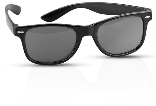 SERKABO Sportbrille Sonnenbrille UV Schutz mit UV400-UV-Schutzgläsern ausgestattet Sonnenbrille mit Brillenbeutel und Tuch Geeignet für Outdoor-Sport, Reisen, Urlaub und den Alltag Schwarz