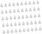 Healvian 100pcs Nail Art Glitter Charms Metal Jewelry Charms Leaf Shape Decor Nail Decorations for Long Short