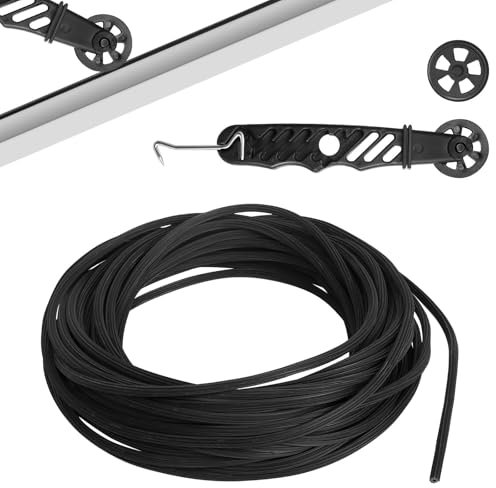 15m Filo di Gomma per Zanzare Ø5mm, Nero Filo di Gomma con Rullo, Filo di Gomma Tubazione Tonda in Gomma per Zanzariera e Zanzare