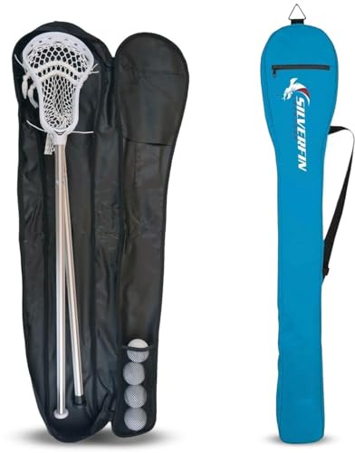 Silverfin Lacrosse Stick Bag with Shoulder Strap| Durable & Comfortable Bag for Coaches, Men, Women, Girls, Youth Players| Holds up to Four Lacrosse Sticks for Travel