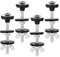 lasuroa 4pcs Toilet Seat Bolts Kit, Stainless Steel Universal Fit Toilet Tank Bolts Replacement Kit with Rubber Washers & Extra Long Nuts for Secure Fastening