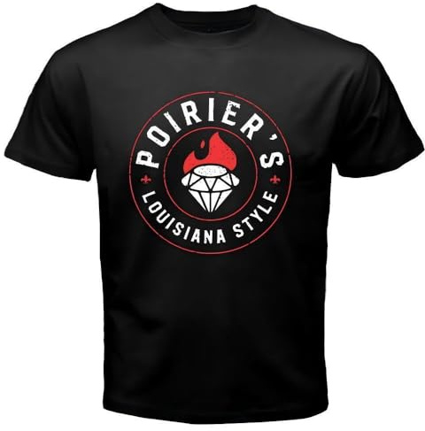 SEGY8876S Dustin Poirier Louisana Style Hot Sauce Logo T-Shirt Black XXL