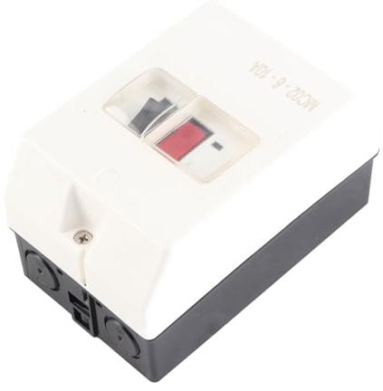 FTVOGUE Interrupteur de Protection de Moteur, Contrôleur de Circuit étanche ABS pour Moteur 220 V 380 V, Indice IP55, Disjoncteur de Surcharge 4 A pour Usage Industriel