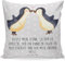 Mr. & Mrs. Panda Dekokissen Pinguin Liebe - Geschenk, Kissen 40x40, Ehemann, Geschenk Freund, Freundin, Sofakissen, Heiratsantrag, sitzkissen,