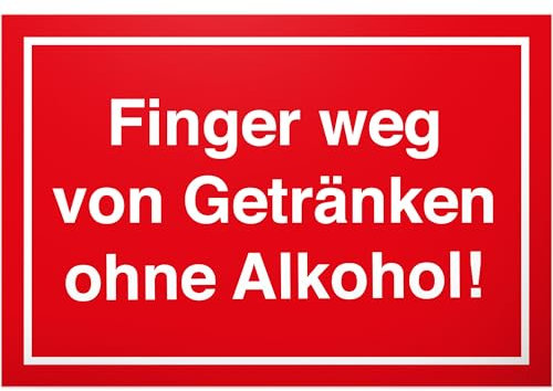 DankeDir! Finger weg - Schild mit Spruch - lustiges Geschenk für ihn Geschenkidee Geburtstagsgeschenk Männer Jungs Party Deko Zubehör Scherzartikel JGA - Accessoire Fotobox