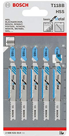 Bosch Stichsägeblatt a 5 Stck T 118 B