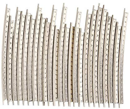 Fret Wire, Guitar Fret Wire 24 Stück Gitarre Weiß Kupfer Bunddraht Bunddraht Set Zubehör für E-Gitarren