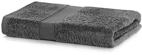 DecoKing Badetuch 70x140 cm Graphit Baumwolle Bambus Viskose saugfähig antibakteriell Bamboo Bamby grau anthrazit Graphite Grey dimgray