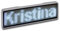 Sertronics LED programmierbar Namensschild mit digitalem Bewegungsschild, USB wiederaufladbar LED Name Tag, LED Anzeigetafel mit 11x44 Pixel, digital Scrolling, Rahmen silber, LED weiß