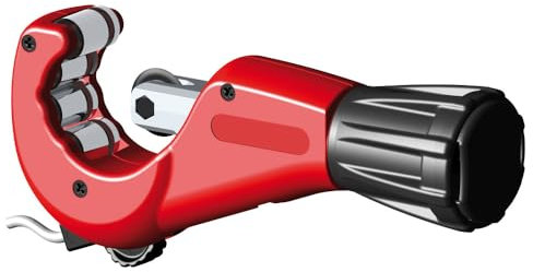 Dönges KOMBI-Rohrabschneider, für Rohr-Ø 3-35 mm (Rohrschneider Rohrabschneider), mit zwei Schneidrädchen, austauschbar für Aluminium, Kupfer, Inox und Plastik