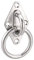 sourcing map Stainless Steel Ceiling Hook with Ring Pad Eye Plate Hardware 78mmX47.5mm Staple Hooks Loop Wall Mount