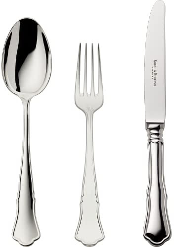 Robbe & Berking Alt-Chippendale 3-teiliges Menübesteck (150 g massiv versilbert)