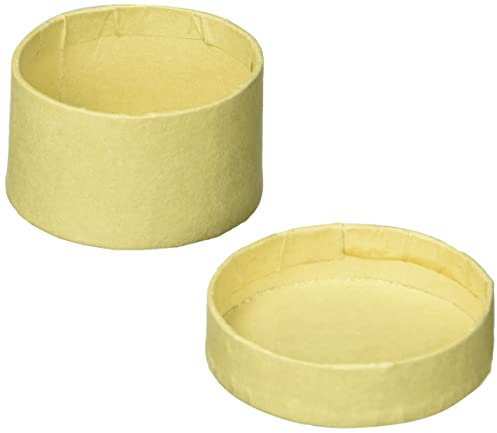 Pracht Creatives Hobby 7648-03541 Pappschachteln aus Kraftkarton im Set, 4 runde Geschenkboxen mit Deckel, je 6 x 3,5 cm groß, zum Verzieren, Aufbewahren und Verschenken