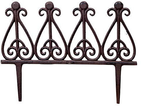 Antikas - Beetzaun, groß, Beeteinfassung aus Gusseisen, Ziergitter, Dekoration