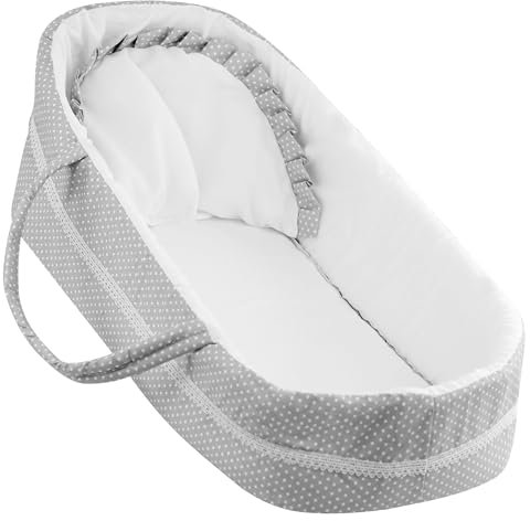 The Magic Toy Shop Bibi Doll - Baby Dolls Carry Cot Bed with Pillow Carry Handles Sleeping Bag Carrier (For Baby Dolls and Reborn Babies Up To 20 Inches)