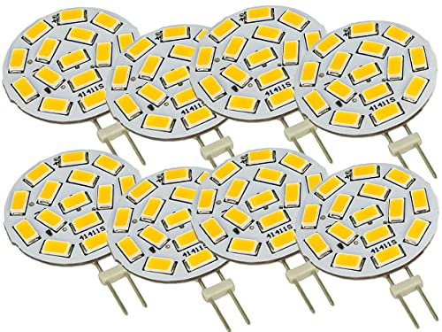 LEDLUX G4 Bombillas LED Enchufe doble DC AC 12V 24V 3.5W 350 Lumen 15 SMD 5630 10V-30V (8 piezas, Blanco Neutro 4500K)