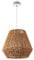 Paco Home Hängelampe Bambus Wohnzimmer Pendelleuchte Rattan Esstisch Esszimmer Lampe E27 Hängeleuchte Papier Boho, Farbe:Natur (Ø32cm), Leuchtenart/Farbe:Pendelleuchte - Weiß