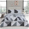 GC GAVENO CAVAILIA Metalic Marble Duvet Cover Sets, Reversible Triangle Bedding Double Bed Set, Washable Quilt Covers, Charcoal/Grey, 686743