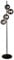 Eco-Light Leuchten Stehleuchte Neptun,4-flammige (G9) Standlampe aus Metall in Schwarz,mit 4 Glaskugeln,moderne Stehlampe mit Fußschalter,Standleuchte,Wohnzimmerlampe