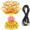 LABRIMP Lotusblumenlampe Mit Led-licht Deko Für Buddha-Halle Orientalische Heim-deko Aus Robustem Material