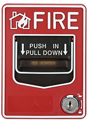 Feueralarm Dual Action Manuelle Zugstation, 9-28VDC Manuelles Mehrdrahtsystem Sicherheit Feueralarmstation Alarmknopf Meldepunktsicherheit