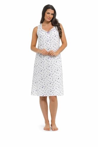 GM Apparel Ladies Jersey 100% Cotton Floral Nightie Women’s Nightdress Nightwear