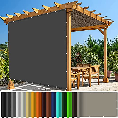 Vela Parasole Rettangolare Impermeabile 1.4 x 2.2 m, Vela per Terrazzo Rettangolare Impermeabile, Tende da Sole per Esterno Rettangolari per Giardino e Terrazza, Piscina, Grigio Scuro