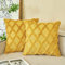 Ci & Ci 2er Set Boho Deko Kissenbezug 50x50 cm, Senfgelb Kissen Sofakissen Dekokissen Zierkissen, Flauschig Kissenbezüge Kissenhülle für Sofa Couch