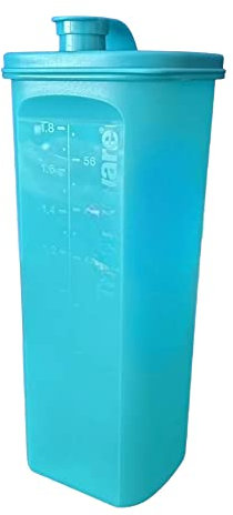 Tupperware Slim Line Square Krug 2 Qt Aqua Blue