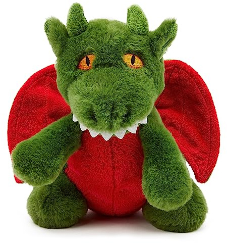 Zappi Co Peluche 100% Reciclado de dragón Verde (21cm de Alto) Suave, Mullido, ecológico, colección de Animales para recién Nacidos Primer Hijo