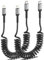 ULIFTUS Coiled USB C to Lightning Cable, 2 Pack Coiled Type C Apple Carplay Cable & Data Sync, Short USB-C iPhone Charging Cable Car iPhone14 /13/12 /11/Xs/XR/iPad/AirPods