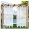 Weiss Outdoor Vorhang Transparent Wetterfest Mit Ösen Oben und unten,B213xH233cm Outdoorvorhänge Sonnenschutz Wasserdicht Winddicht Ösenvorhänge Außenvorhang Terrasse Pavillon Gardinen 1PCS