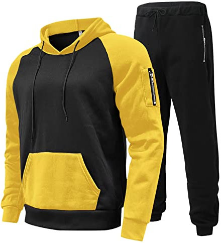 Viunychn Sportbekleidung Trainingsanzug Herren Los Angeles Druck Hoodie Mit Kapuze Langarm Mit Taschen Hausanzug 2-Teilig Herbst Winter Kapuzenjacke Jogginghose Jogginganzug Set @4