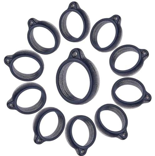 GORGECRAFT 20PCS Anti-Lost Silicone Rubber Rings 20mm Diameter Black Non-Lost O Rings Multipurpose Adjustable Holder Pendant for Necklace Lanyard Pens Device Keychains Office Supplies