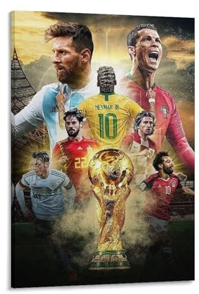 Messi Ronaldo Neymar Poster Fußball (2) Wandkunst Poster Drucke Wohnkultur Bild Leinwand Gemälde Poster 30 x 45 cm