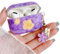 MINSCOSE Kompatibel mit Airpods Pro Hülle mit Blumen-Schlüsselanhänger, niedliches buntes Retro-Ölgemälde-Blumenmuster, weiches TPU, glatt, stoßfest, Ladehülle für AirPod Pro für Mädchen und Frauen,