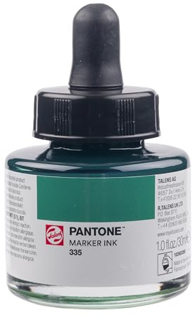 Talens | Pantone Marker-Tinte 30 ml 335 | Flüssige Tinte + Marker-Nachfüllung | Wasserbasierte, pigmentierte Tinte in 108 Pantone-Farben