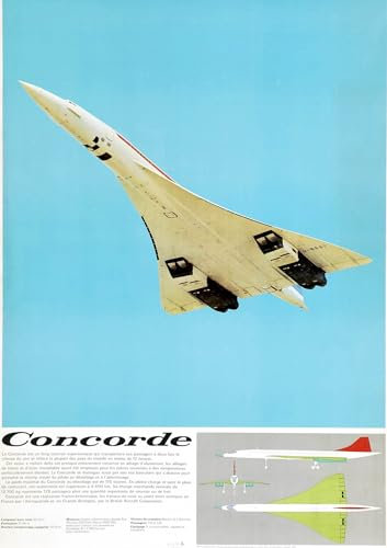 Concorde Poster Reproduktion Format 50 x 70 cm auf Papier Luxus matt