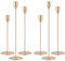 6 PCS Chandelier,Bougeoir doré Coniques,Chandelier de Mariage Différentes Tailles,33/29/23cm,décoration Vintage,Idéal pour Les dîners romantiques aux chandelles (Doré-6)