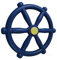 FUWIND Kids Playground Steering Wheel, Swingset Steering Wheel Attachment, Pirate Ship Wheel for Jungle Gym or Swing Set Blue