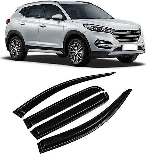 LiuROSE Auto Seitenfenster Windabweiser für Hyundai Tucson 2015-2020,Visier Vorne Hinten Regenabweiser Sonnenschutz Regenschutz Zubehör