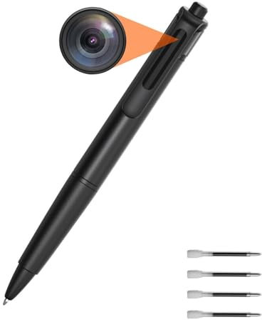 SpionProfi 4k Mini Kamera, Video Kugelschreiber Überwachungskamera Tragbare kleine Stiftkamera Kamera