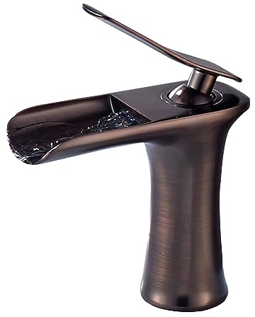 Wasserhahn Bad Mischbatterie Waschbecken Badezimmer Armatur Wasserfall Einhebel Badezimmer Vintage Antik Wasserfall Wasserhahn Braun Alt