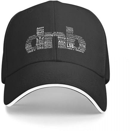 WVVCXCC Baseball Cap Unisex DnB Word Art Cosplay Luxus Golf Herren Hüte Damen Sport Outdoor Geschenk