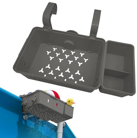 Portaoggetti Piscina, Porta Oggetti Piscina Fuori Terra con Gancio Fisso Retrattile | per piscina | Portaoggetti e portabevande per piscina, Cesto portaoggetti per piscina